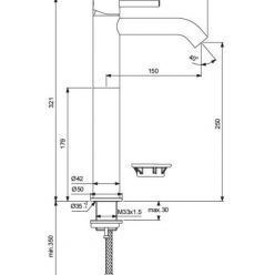 Смеситель Ideal Standart Ceraline для раковины BC269AA