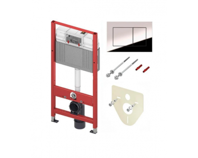 Инсталляция для унитаза TECE base kit 9400412 кнопка хром глянец