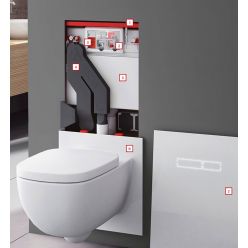 Нижнее стекло TECElux для унитаза-биде Duravit SensoWash C, Villeroy & Boch Viclean L, стекло белое 9650103