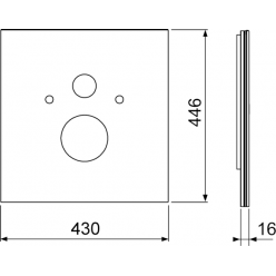 Стеклянная панель TECElux для TECEone, стекло белое 9650109