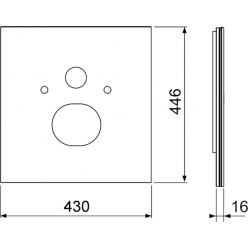 Нижнее стекло TECElux для унитаза-биде Duravit SensoWash C, Villeroy & Boch Viclean L, стекло белое 9650103