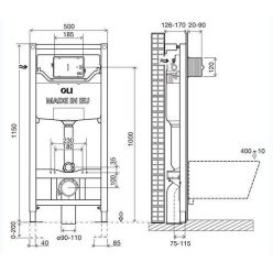 Инсталляция OLI120 (Fresh) + унитаз Ideal Standard Tesi Aquablade с сиденьем Soft Close (кнопка белая)