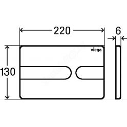 Кнопка смыва Viega Prevista Visign for Style 23, 773069 цвет мат.хром