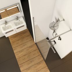 Душевой угол Ravak ST Walk-In Wall 1500 x 2000 блестящий + транспарент, GW9WP0C00Z1