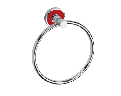 Полотенцедержатель-кольцо Bemeta Trend-I 104104068c хром/красный