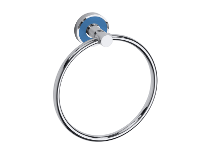 Полотенцедержатель-кольцо Bemeta Trend-I 104104068d хром/голубой