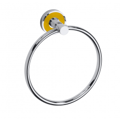 Полотенцедержатель-кольцо Bemeta Trend-I 104104068h хром/желтый