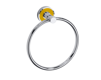 Полотенцедержатель-кольцо Bemeta Trend-I 104104068h хром/желтый