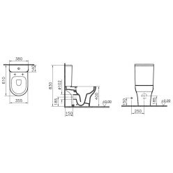 Напольный унитаз Vitra Zentrum Rim-Ex 9824B003-7207