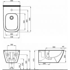 Подвесное биде Kolo Modo Pure скрытые крепления, L35103000