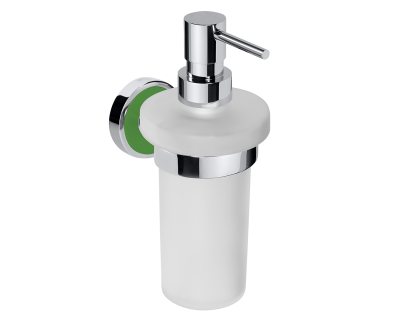 Дозатор жидкого мыла Bemeta Trend-I 104109018a, хром/зеленый