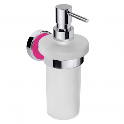 Дозатор жидкого мыла Bemeta Trend-I 104109018F, хром/розовый