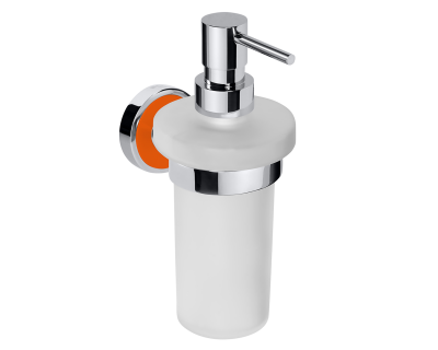 Дозатор жидкого мыла Bemeta Trend-I 104109018g, хром/оранжевый