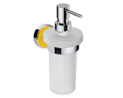 Дозатор жидкого мыла Bemeta Trend-I 104109018h, хром/желтый
