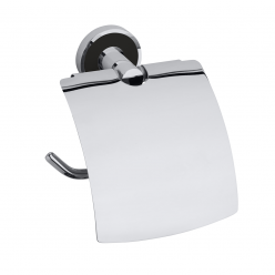 Держатель туалетной бумаги с крышкой Bemeta Trend-I 104112018b, хром/черный