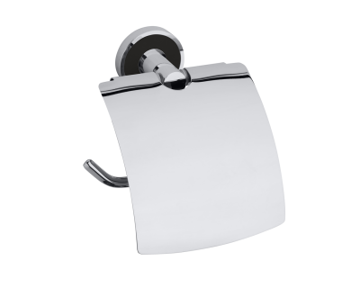 Держатель туалетной бумаги с крышкой Bemeta Trend-I 104112018b, хром/черный