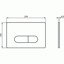 Кнопка смыва механическая Ideal Standard ProSys Oleas SMARTFLUSH M1 R0117AC белая