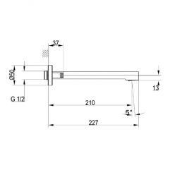 Держатель верхнего душа Hansgrohe Vernis Shape, 26405670 черный матовый