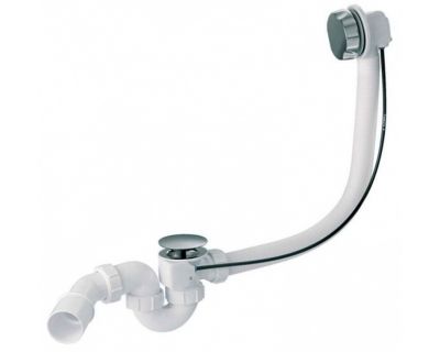 Сифон для ванны McAlpine НС31-MWH полуавтомат, цвет белый