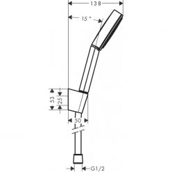 Душевой набор Hansgrohe Pulsify 105 1jet, 24301670 матовый черный