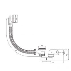 Сифон ванны автомат Plastbrno EVK0150 CLIC-CLACK