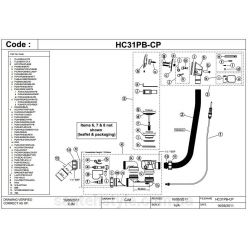 Сифон для ванны McAlpine HC31PB-CP с пневмокнопкой, цвет хром глянец