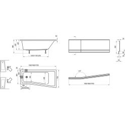 Акриловая ванна Ravak BeHappy II 150x75 L, C981000000