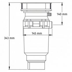 Измельчитель пищевых отходов McAlpine WDU-1ASEU-POL