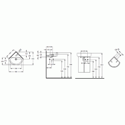 Рукомойник угловой Ideal Standart Connect arc , 450 мм, белый	E793101