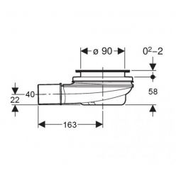 Сифон для поддона Geberit 150.583.21.1 высотой 5,8 см