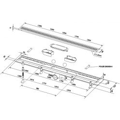 Душевой лоток PlastBrno Design 1 550 мм SZA1550