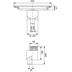 Сифон для душа TECEdrainprofile, DN50 673003 "вертикальный"