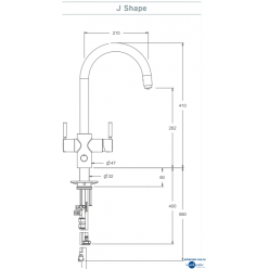 Смеситель InSinkErator F-4N1С, J shape, хром