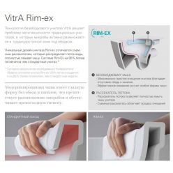 Чаша подвесного унитаз Vitra Metropole Rim-ex, 7672B083-0101