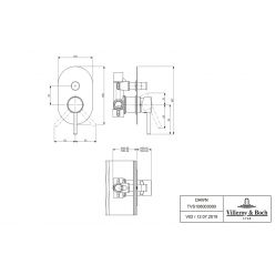 Смеситель для скрытого монтажа Villeroy Boch Loop Friends, TVS10600300061