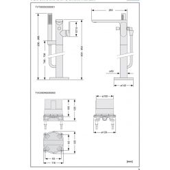 Смеситель напольный для ванны однорычажный Villeroy Boch, TVT00050300061	