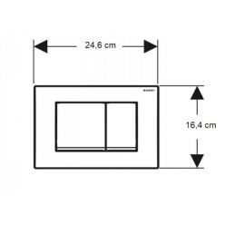 Смывная клавиша Geberit Delta30, 115.137.46.1 пластик, для двойного смыва, хром матовый