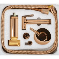 Смеситель с гигиеническим душем Rea LUNGO LOOP ROSE GOLD REA-B6523