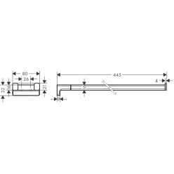 Полотенцедержатель Hansgrohe AddStoris, 41770000