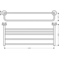 Полотенцедержатель Hansgrohe Logis UA 60 см, 41720000