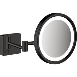 Косметическое зеркало Hansgrohe AddStoris, подсветка, черный матовый 41790670