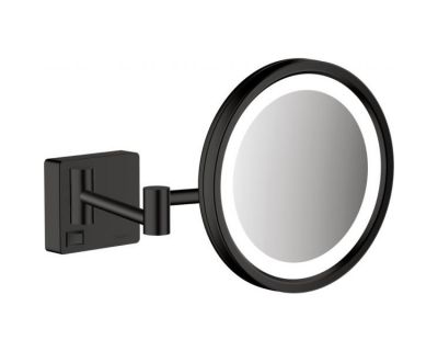 Косметическое зеркало Hansgrohe AddStoris, подсветка, черный матовый 41790670