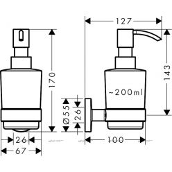 Диспенсер для жидкого мыла Hansgrohe Logis UA, 41714000