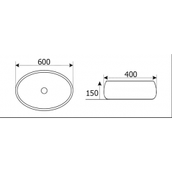 Раковина Roxen Furia 600х400х150, 570035