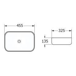 Раковина Roxen Conta 455х325х135, 570055