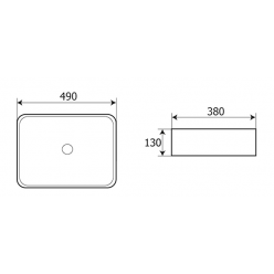 Раковина Roxen Paola 490х380х130, 570015