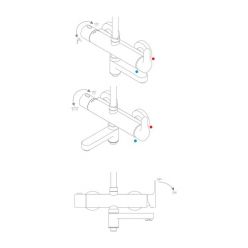 Душевая стойка Ravak DS 092.00, с поворотным изливом, X07P642