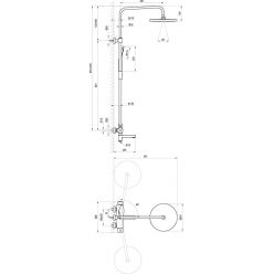 Душевая стойка Ravak DS 092.00, с поворотным изливом, X07P642