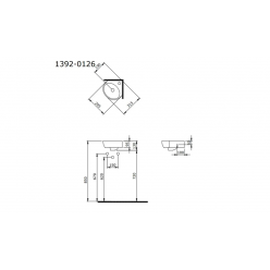 Рукомойник угловой Taormina Arch 29,5х3,5, 1392-002-0126