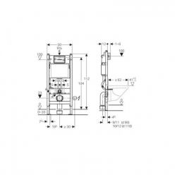 Инсталляция для подвесного унитаза Geberit Duofix UP320 111.320.00.5, для клавиш Sigma 